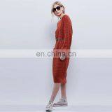 Women Loose Fit Long Sweater Pullover Round Collar Design For Ladies thumbnail-4