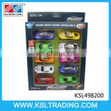 1:64 10pcs free wheel metal car model kits for sale