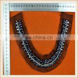 Custom Fashion Black Beaded Trim With Mesh thumbnail-4