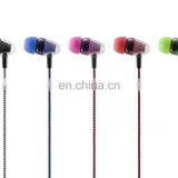 Braided Wire Cheap Earphone With Mic Cell Phone In-ear Headset for Smart Phone thumbnail-3