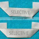 High Quality Mitre Folded Satin Woven Labels for Garments thumbnail-1