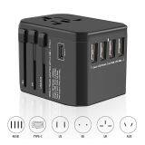 Newest Type C 3.0A Fast USB Chargers 8A Fuse Portable World Travel Adapter 5V Adaptor Multi Plug Outlet thumbnail-5