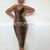 Women's Creative Straps V-neck Slim Sexy Hot Sale New Leopard Dress Women thumbnail-6