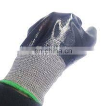 Waterproof Black Nitrile Gloves With Fully Dipping thumbnail-3