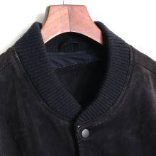 FACTORY NEW ARRIVAL FASHION MEN'S GENUINE SUEDE LEATHER BASEBALL JACKET 2021/AW thumbnail-3