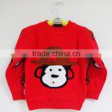 Embroidery pattern girls pullover sweater