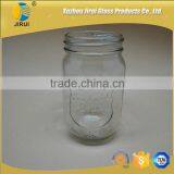 400ml Round Shape Ice Cold Clear Glass Mason Jar Without Handle thumbnail-2