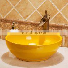 Solid Color Glazed Ceramic Wash Basin of Bathroom thumbnail-3