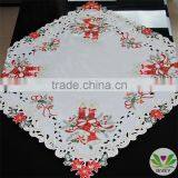Wholesale Christmas Red Flower Candle Bell Hand Embroidery Designs Tablecloth Lmzc1001(1) thumbnail-1