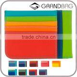 Simply Designed and Utterly Practical Colorful Genuine Leather Compact Pocket Wallet ID Business Name Card Holder thumbnail-1