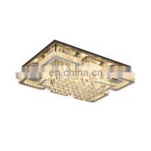 wholesale high quality modern indoor home decorative lighting square led crystal ceiling light