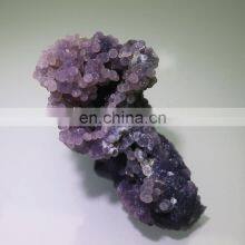Novelty Gifts Crystals Healing Stones Amethyst Semi-Precious Stone Grape Agate Botryoidal Purple Chalcedony Crystal Crafts thumbnail-2