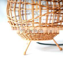 Vintage Restaurant Antique Retro Bamboo Shade Frame Bedside Table Bedroom Living Room Lamp Stand Bamboo Rattan Pendant Lamp thumbnail-3