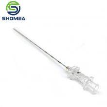 Shomea Customized Length 25G Electrolytic Polishing Stainless Steel Echo Needle With Plastic Huber Base thumbnail-2
