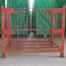 Galvanized Heavy Duty Folding Wire Mesh Container for Stainless Steel Food Storage thumbnail-1