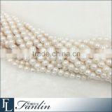 9 - 10mm Wholesale price attractive freshwater white pearl loose pearl strand
