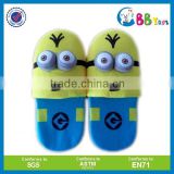 2015 new high quality 3 styles despicable me minion plush slippers
