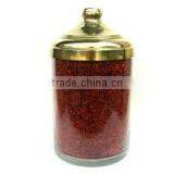 Glass Spice Jars With Clamp Lid, Decorative Antique Glass Jars, Chocolate Jars With Brass