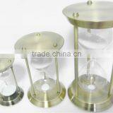 Glass Sand Timer With Metal Frame; Metal Hourglass thumbnail-3