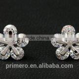 New Top Design Cubic Zircon Glittering Snowflake Stud Earrings thumbnail-6