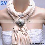 Metal Heart Pendant Necklace Scarf Fashion Long Tassel thumbnail-1