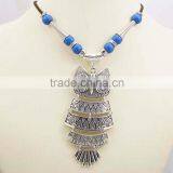 Hot Sale Rope Chain Owl Pendant Necklace thumbnail-3