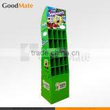 Cardboard Supermarket Display Rack Juice Display Stand