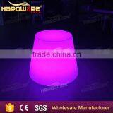 Multi-colored Led Round Glass Top Table Used Bar , Hotel and Wedding