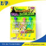 Colorful Skull Halloween Set Plastic Human Skeleton Toy
