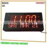 Black Plastic Led Digital Clock With Calendar and Week
