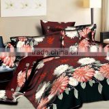 100% polyester 3D Printed bedsheet fabrics cheap price factory made for indian