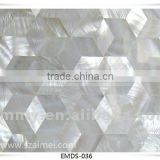 White rhombus freshwater shell tile