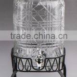 Glass juice dispenser with metal rack (CCP854-8T)