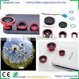 Advanced Quality Magnetic 180 Degree Fisheye Lens 0.67x Wide+10x Macro 3 Lens Combo Photography Kit thumbnail-1