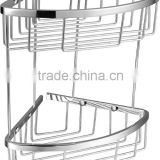 2 tier wire shower basket brass bathroom bracket 600