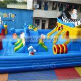Popular Inflatable Blue Cat Funcity Giant Inflatable Playground for Children and Adult thumbnail-2