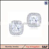 Fashion CZ Stone Stud Earring Charm Wholesale Earrings Jewelry