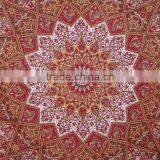 Red Mandala Tapestry Cotton Indian Tapestries Bohemian Wall Hanging Home Decor Beach Throw Bed Sheet Tapestry Indian Tapestries thumbnail-3