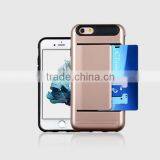 C&T Dual Layer Ultra Slim Wallet Card Slots Hybrid Armor Case For IPhone 5s thumbnail-4