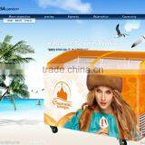 Commercial Display Freezer Curved Glass Door Chest Showcase Freezer Ice Cream Fridge Chest Freezer thumbnail-4