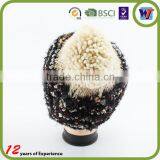 Pom Pom Baggy Knitted Beanie,custom Knitted Cuff Beanie Hat,knit Hat With Ball Top thumbnail-3