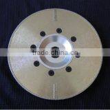 7" Continuous Rim Electroplated Travertine Cutting Diamond Blade With Straight Protections and Flange
