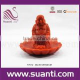 red small Thai laughing buddha statues for sale