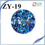 2016 Fashion Agate Geode Slice Pendant Big Round 12mm Silver Agate Druzy Tianium Druzy Cabochon thumbnail-6