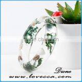 Pine Needles Inside Transparent Clear Acrylic Bangle Stand thumbnail-6
