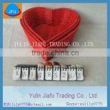 Red Colour Woven Heart Shaped Plastic Basket thumbnail-1