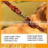 High Quality Dog Leather Collar Large Big Dogs First Class Leather Leashes Collier Chien Wholesale Pet Products Collars for Dogs