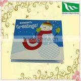 Cute Design With Blue Sky and Snowman Funny 3d Greeting Card
