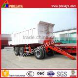 Customized Full Type Hydraulic Lifting Tipper Self-Dumping Tractor Trailer With Drawbar thumbnail-1