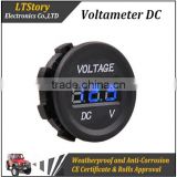 12V 24V Waterproof Car Motorcycle Blue LED Digital Display Voltmeter Volt